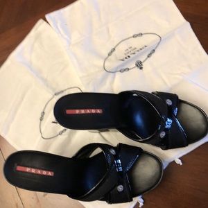 Authentic Prada Sport wedge sandals Size 36.5/6.5